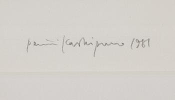 PENTTI KASKIPURO, etsning, signerad, daterad 1981 och numrerad 8/100.