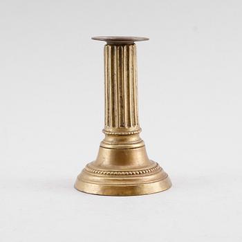 LJUSSTAKE, mässing, gustaviansk, 1700-tal.