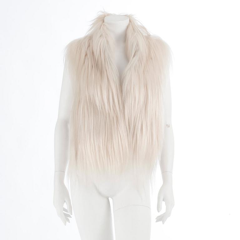 MAISON MARTIN MARGIELA, a white goathair vest.Size 1.