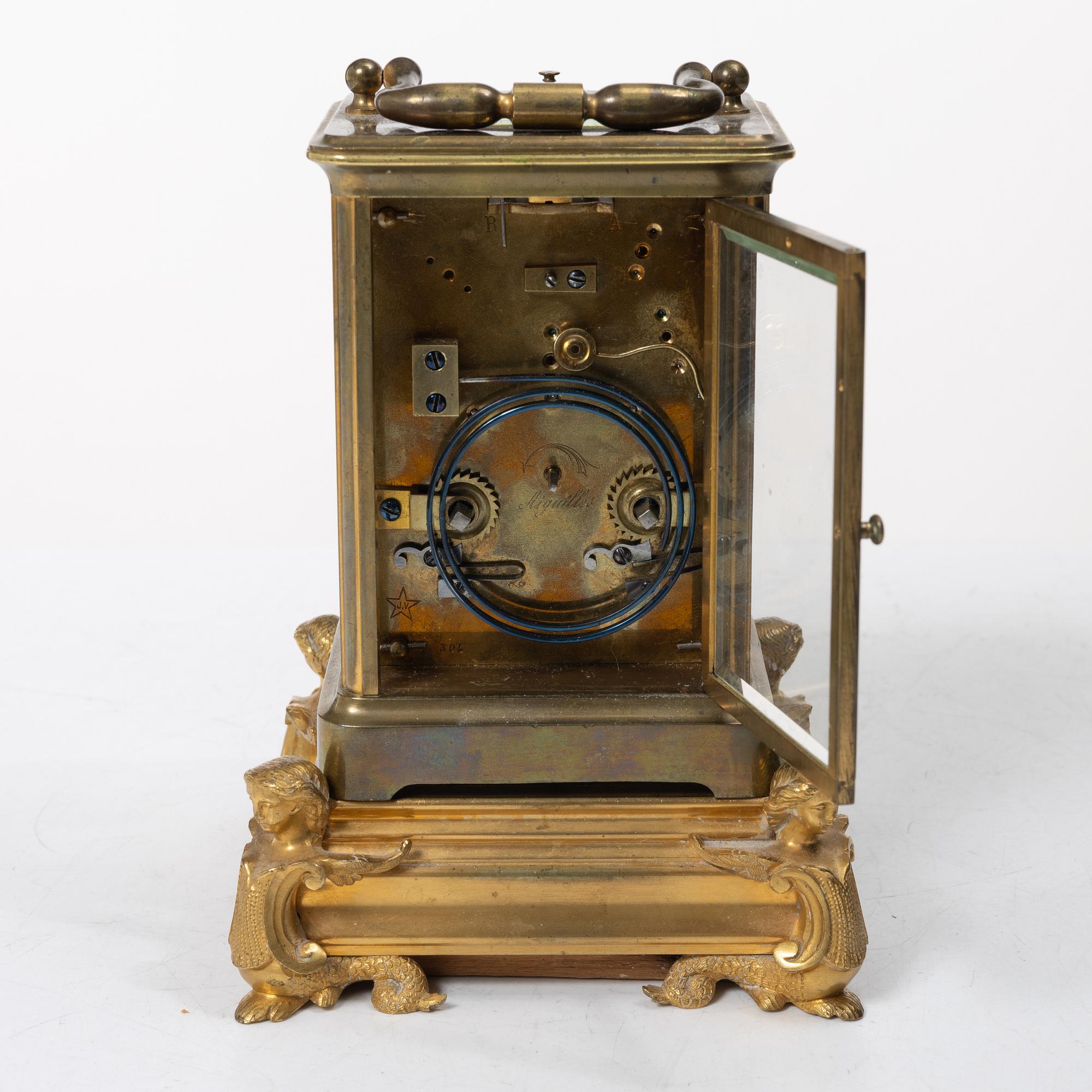 Travel clock, circa 1900.