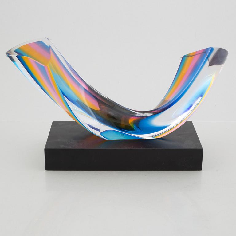 Göran Wärff, skulptur, glas, "Fenomen Prisma", Kosta Boda.