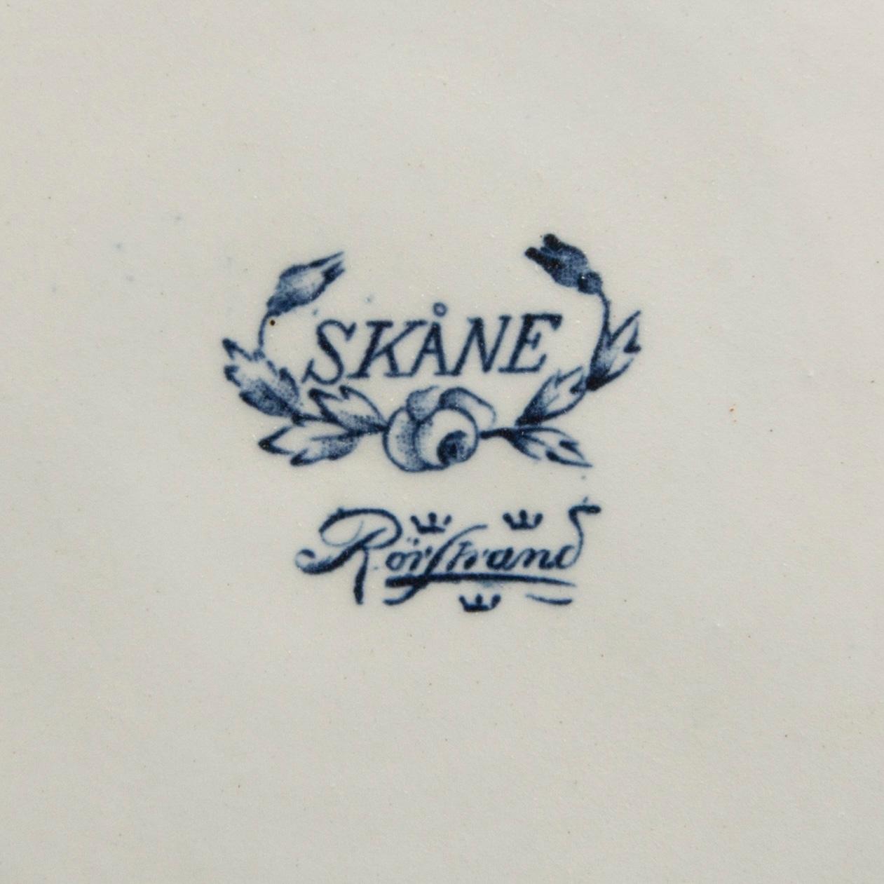 Service pieces 9 dlr "Skånska slott" Rörstrand first half of the 20th century stoneware.