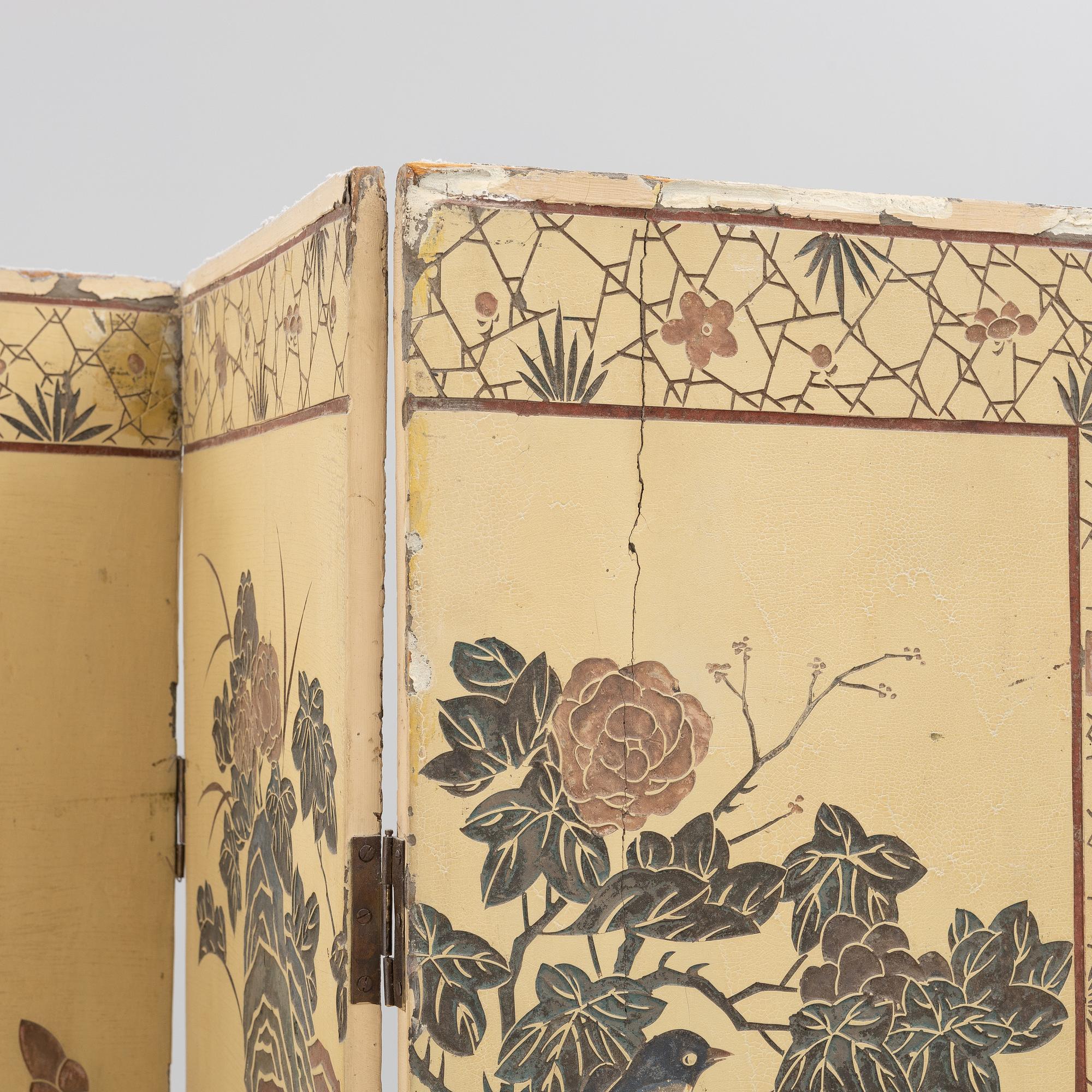 Vikskärm, Kina, omkring 1900.