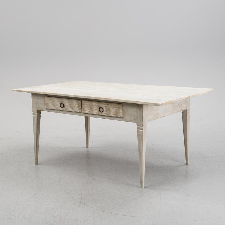 A painted table, 19th Century.