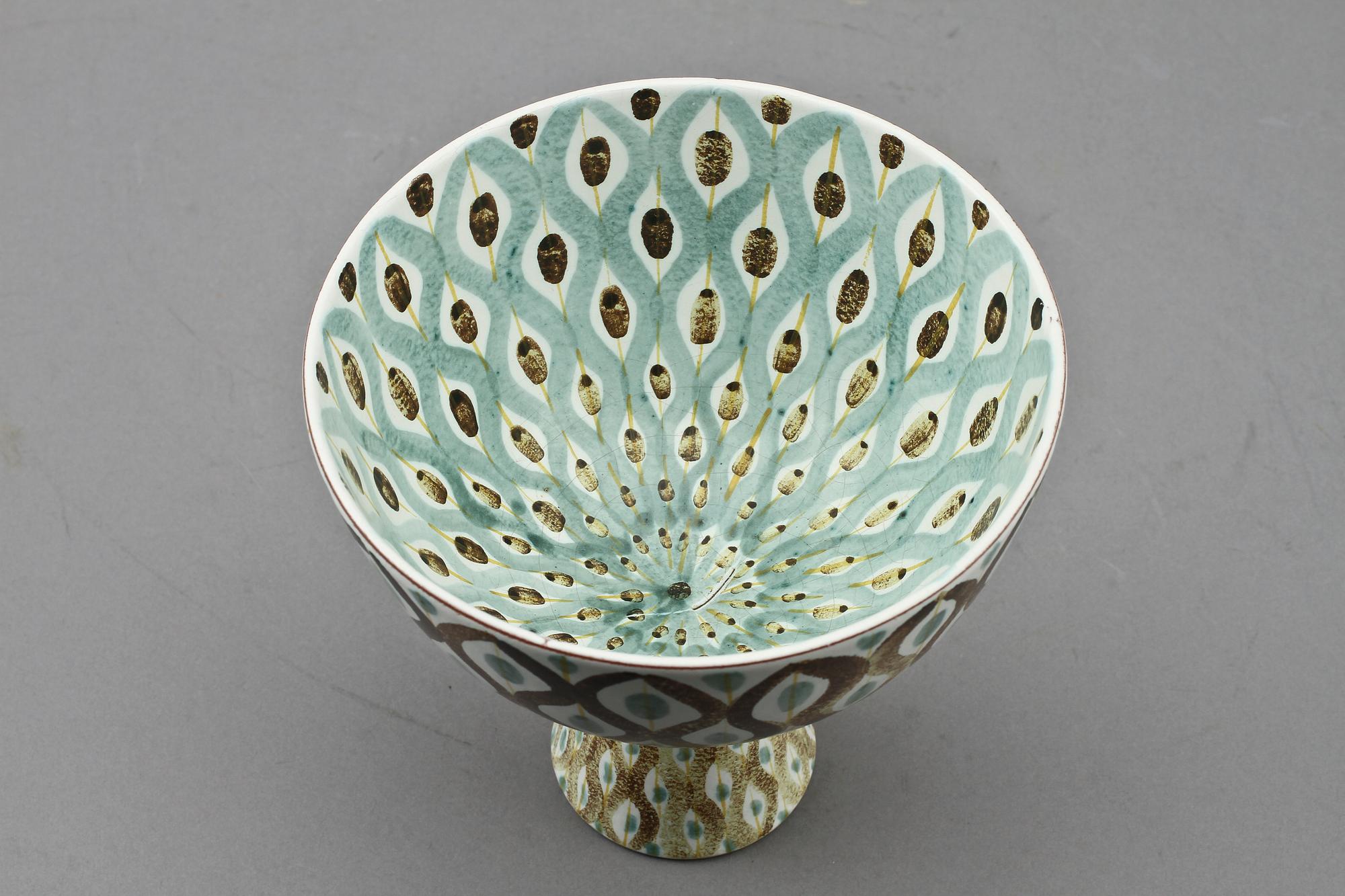 SKÅL, fajans, efter Stig Lindbergs design, Gustavsberg, 1900-talets andra hälft.