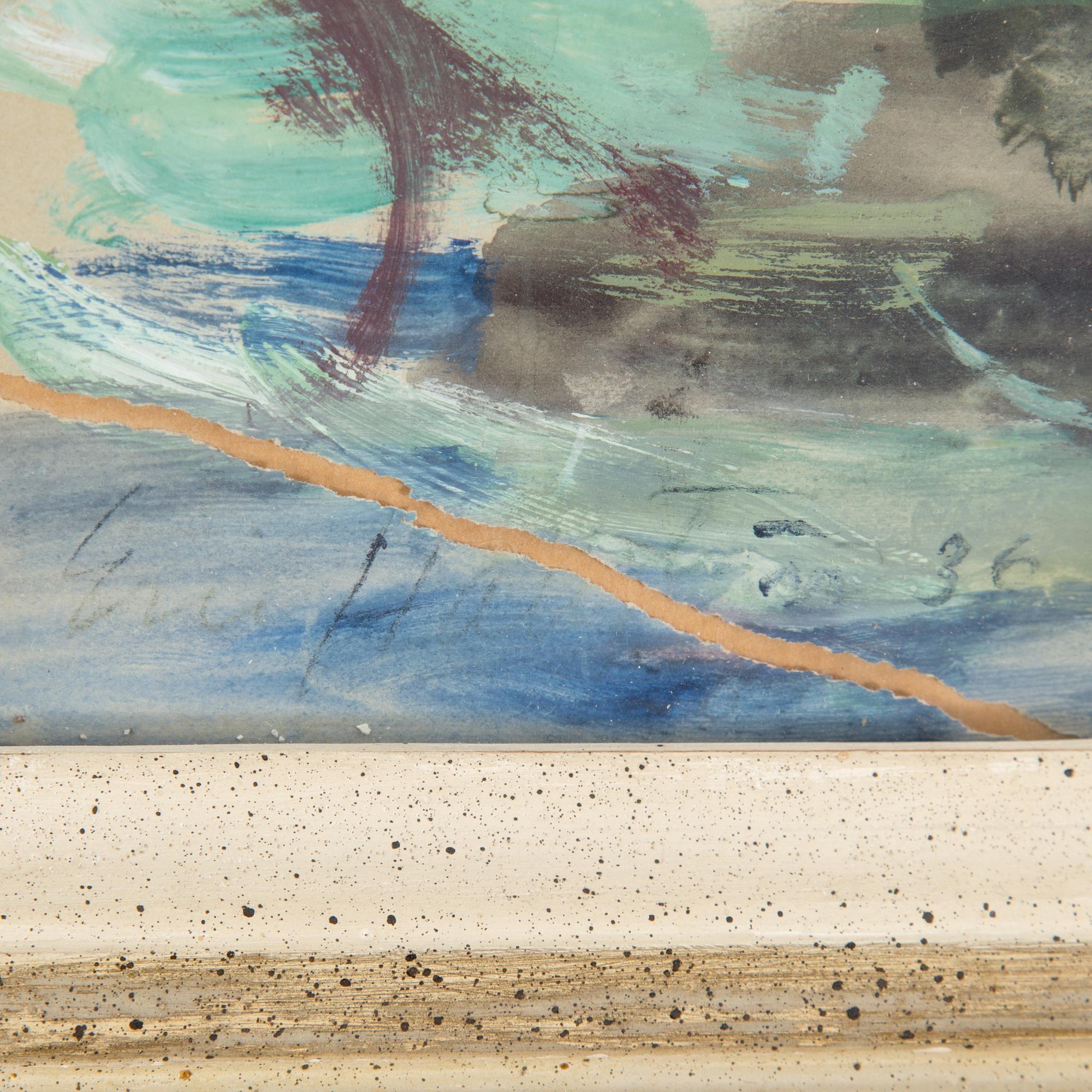 A gouache on paper by Eric Hallström, signed and dated 36.