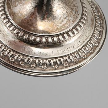 LJUSSTAKAR, ett par, silver, Johan Ludvig Friberg, Stockholm, 1884.