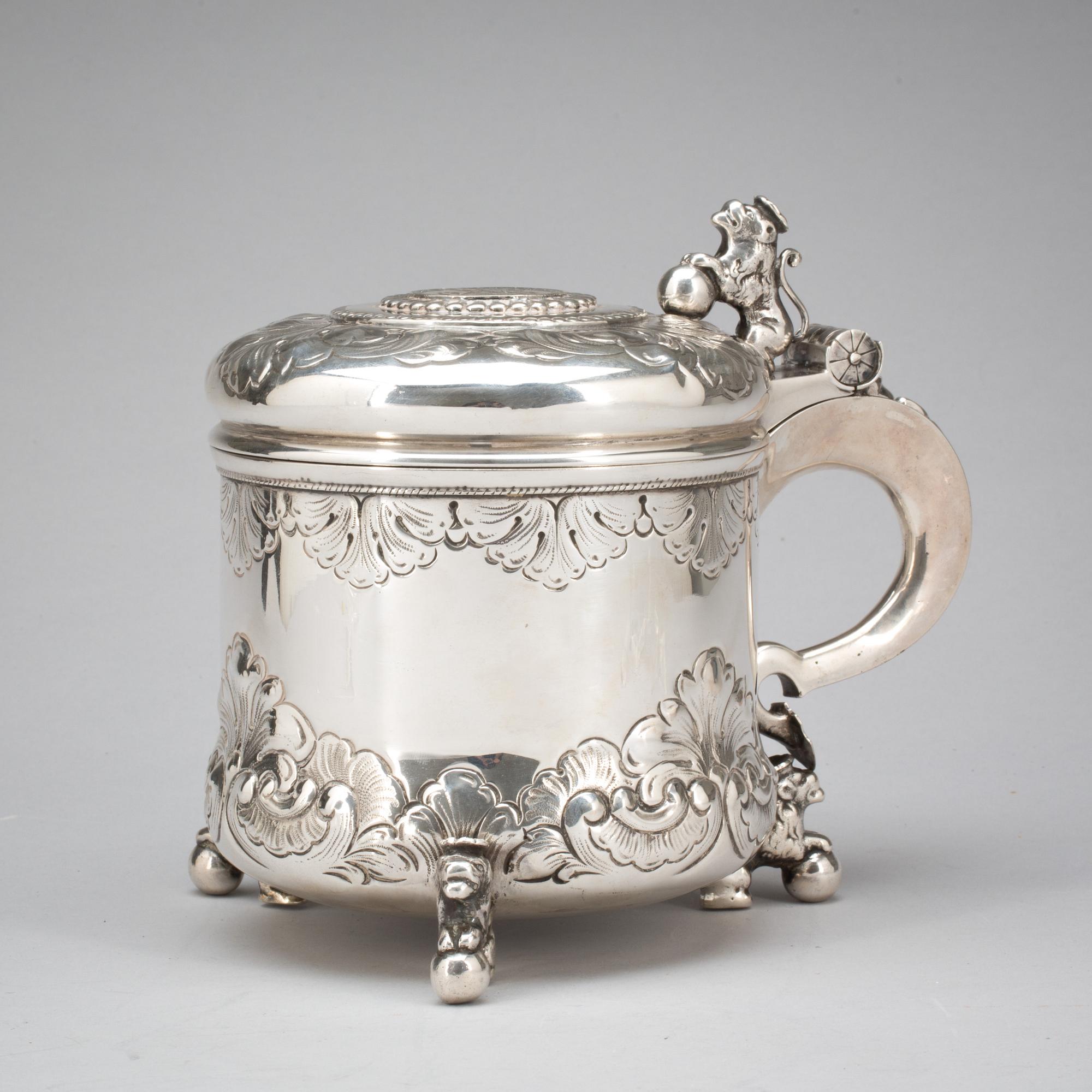 STOP, silver. Barockstil, svenska importstämplar. Ca 990g.