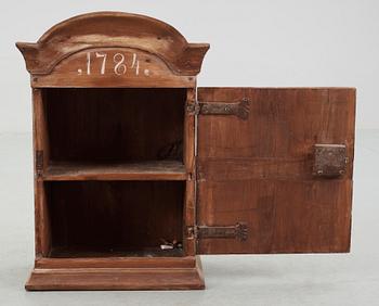 VÄGGSKÅP, allmoge, dat 1784.