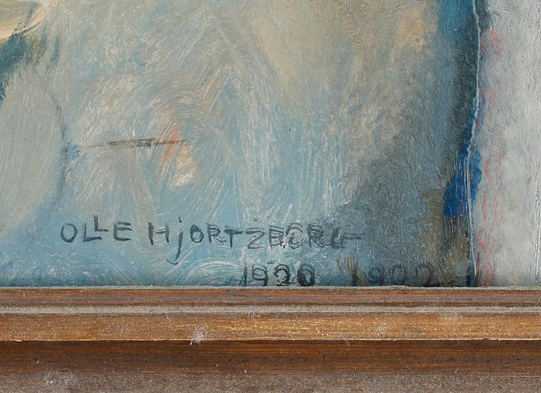 OLLE HJORTZBERG, olja på pannå, signerad och daterad 1920-22.