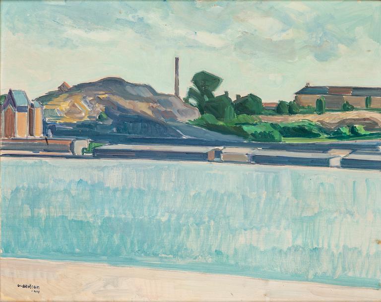 Victor Axelson, oil on panel, signed and dated -44.