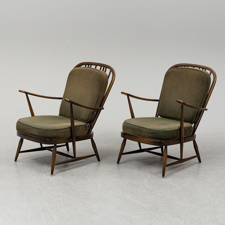 ERCOL FURNITURE, fåtöljer, ett par, 1900-talets andra hälft.