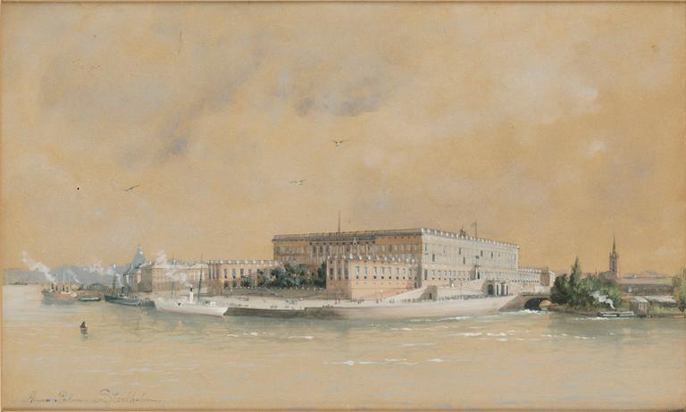 Anna Palm de Rosa, Vy över Stockholms slott.