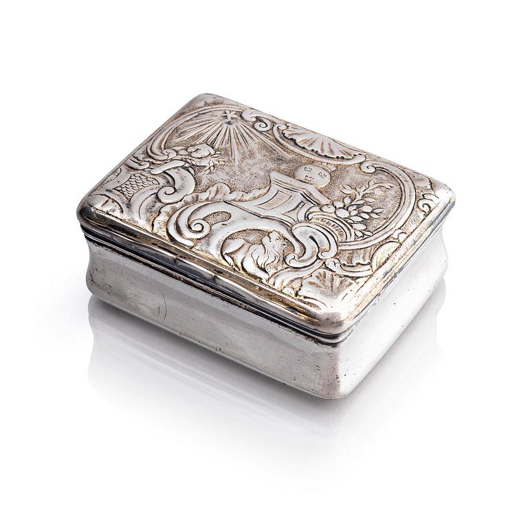 A Swedish Rococo silver snuff-box, mark of Andreas Öhrman, Stockholm 1762.
