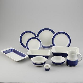 A Hertha Bengtsson 'Koka Blå' dinner service, Rörstrand, designed 1956 (89 pieces).