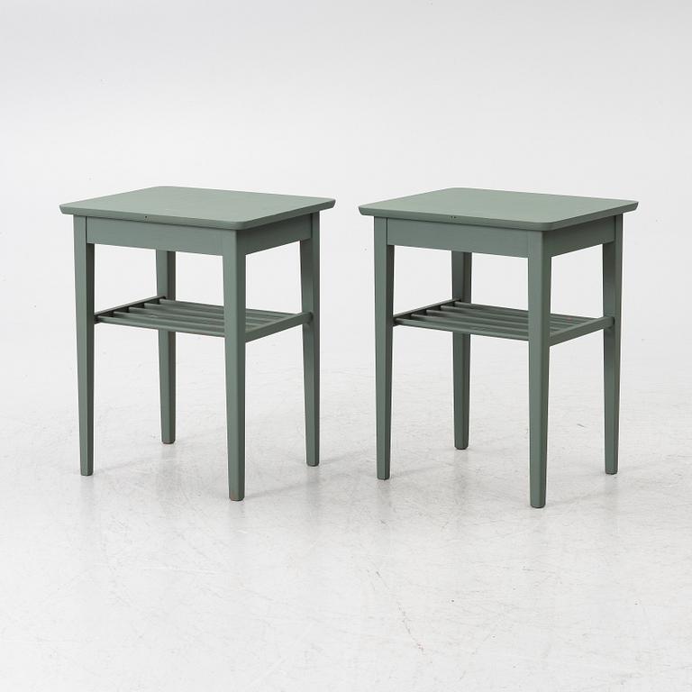 Bedside tables, a pair, mid-20th century.