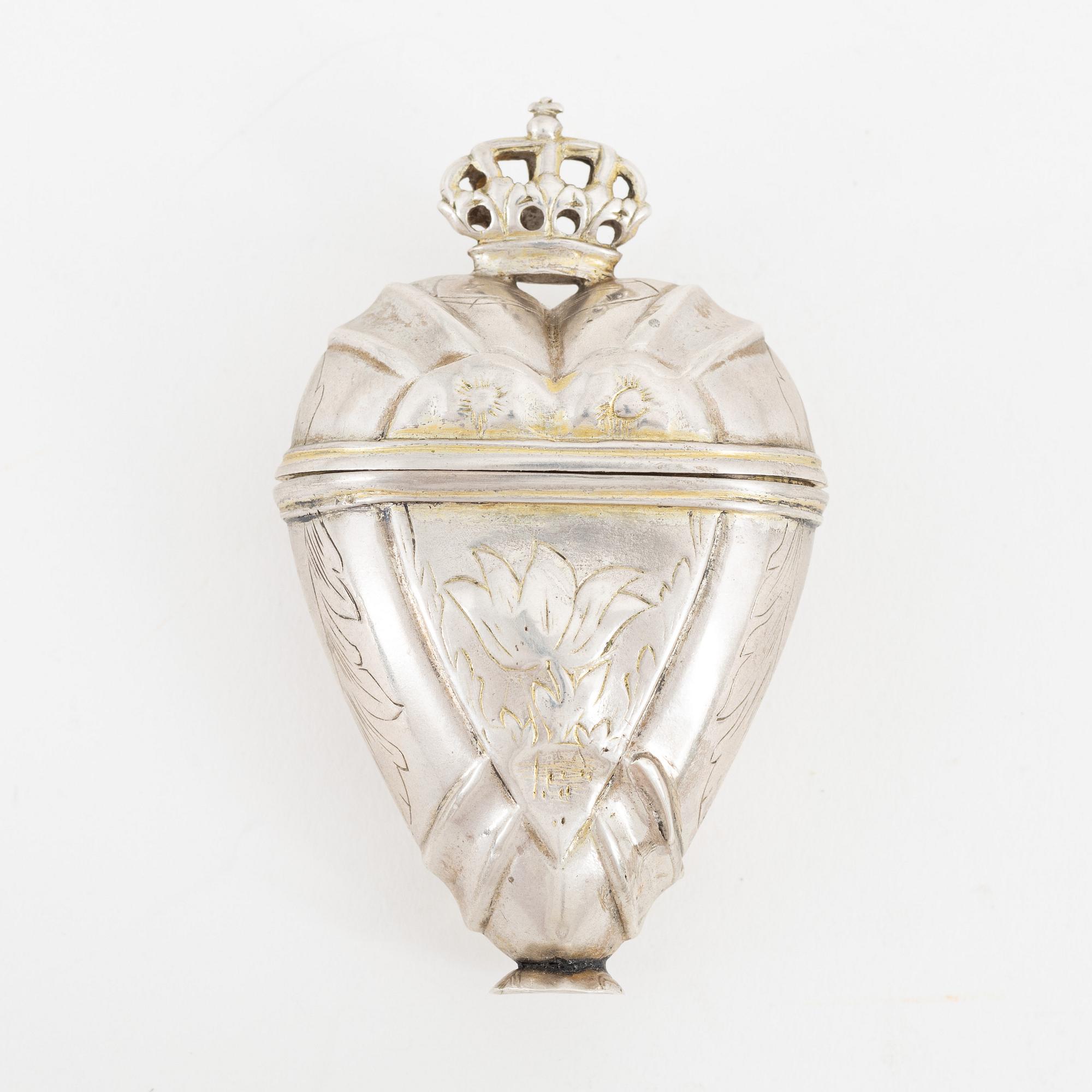 Dosa, silver, Jesper Henrichsen Lund, Viborg,  Danmark 1734-62.