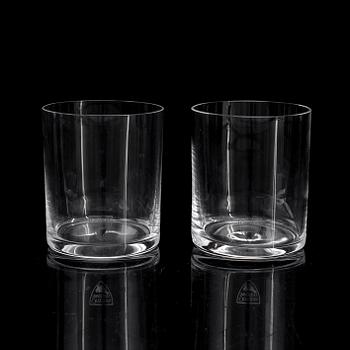 Six Gunnar Cyrén 'Nobel' tumbler glasses, for Orrefors.