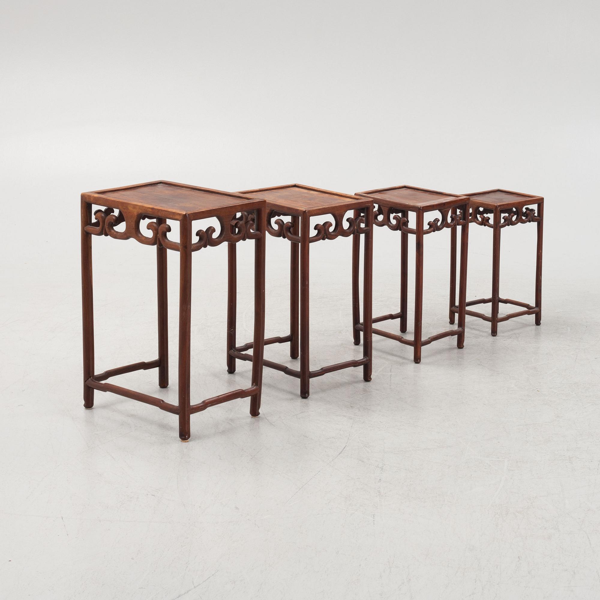 Satsbord, 4 delar, Kina, sen Qingdynasti.