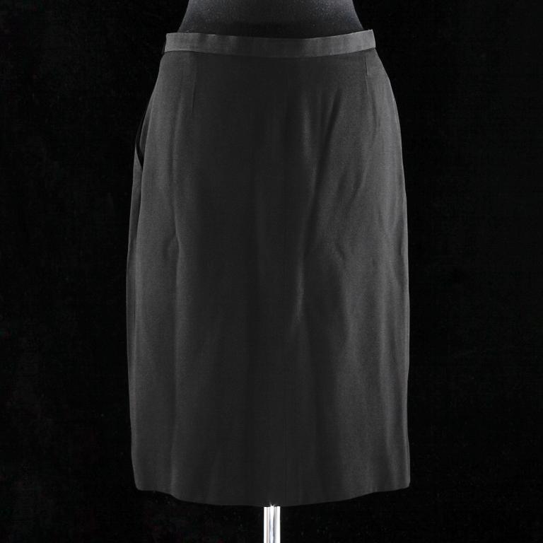 A black skirt by Chanel.