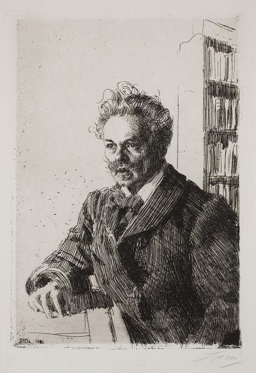 Anders Zorn, "August Strindberg".