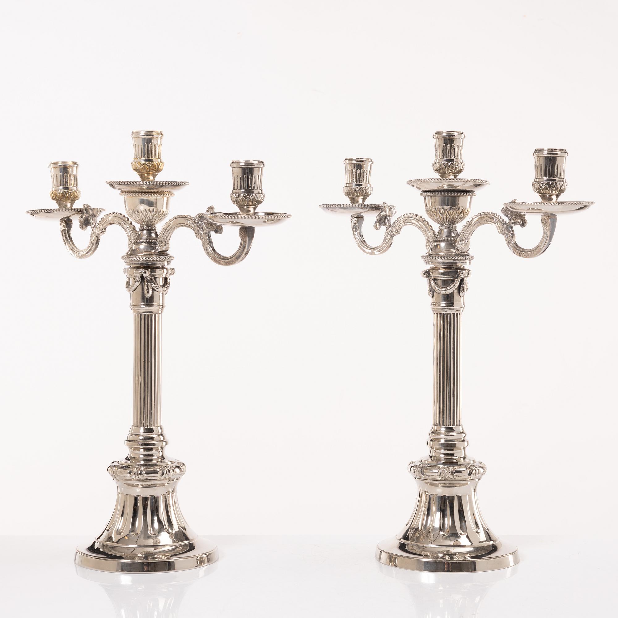 Kandelabrar, ett par "Väsby" Ikea, 1900-talets slut.