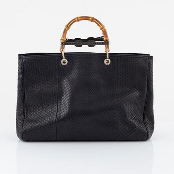 Gucci, bag, "Python Bamboo shopper tote".