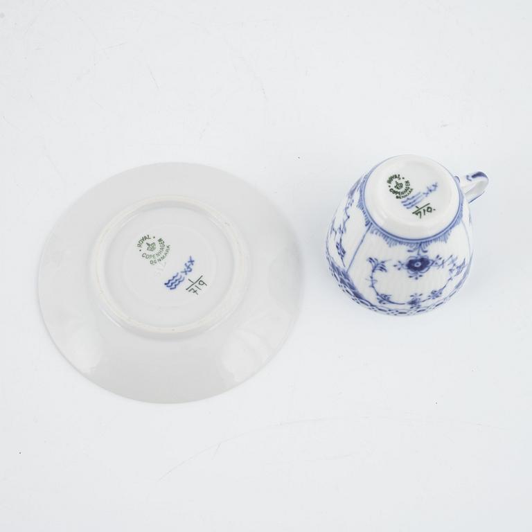 A 12-piece 'Musselmalet' porcelain coffee service, Royal Copenhagen, Denmark.