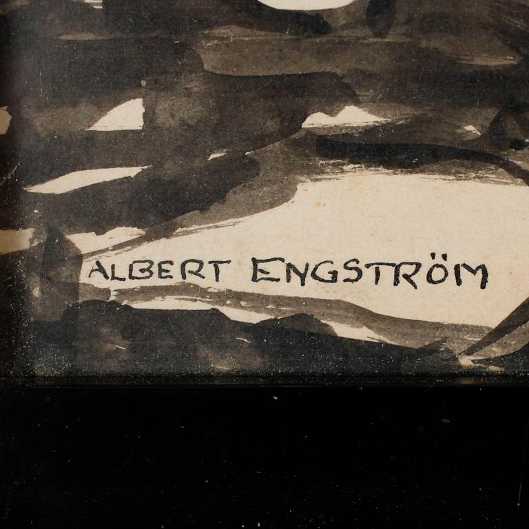 ALBERT ENGSTRÖM, teckning, signerad.