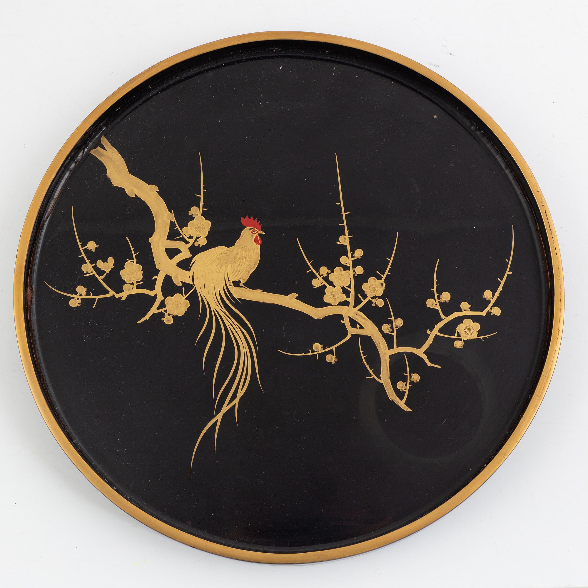 A Japanese 27 piece lacquer cocktail set, 20th century.