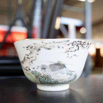 Skålar 4 st Kina sent 1800-tal/1900-tal porslin.