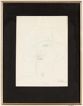 SIRI DERKERT, drawing "Eva", signed.