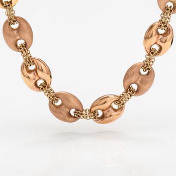 Armband, 14K röd- och gultguld. Italien.