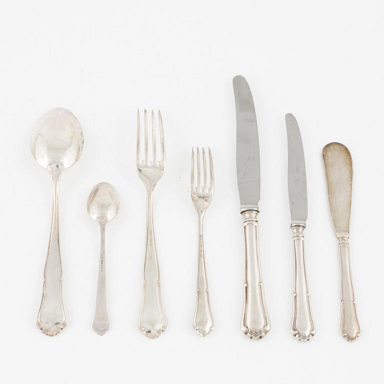 A Swedish silver cutlery set, 113 pieces, marks of  GAB, Stockholm 1950s.