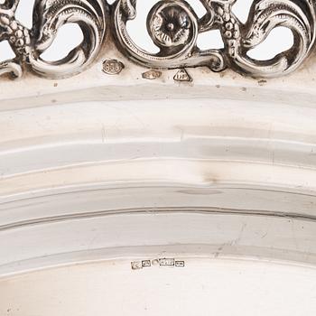 A silver tray, Italy, control marked Wasama & Co Oy, Helsinki 1968.