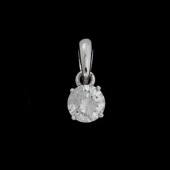 HÄNGE, vitguld 18K, diamant ca 0.40 ct, kvalitet ca H-I/I.