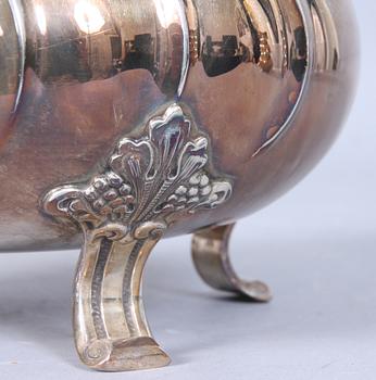 KAFFESERVIS, 3 delar. Silver. Tot vikt 1021g. Svensk import stämpl.