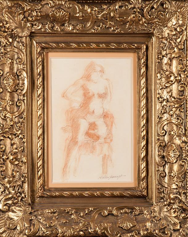 MATTI HAUPT, blandteknik på papper, signerad.