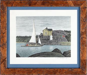 Reinhold Ljunggren · REINHOLD LJUNGGREN, färglitografi, signerad och numrerad 241/250.