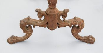 BORDSUNDERREDE, gjutjärn, 1800-talets slut.