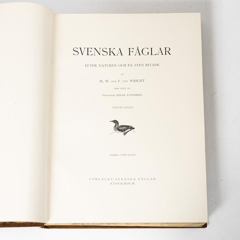 The Wright Brothers, book work, 3 volumes, "Swedish Birds", A. Börtzells tryckeri AB, Ivar Baarsen, Stockholm, 1927-1929.