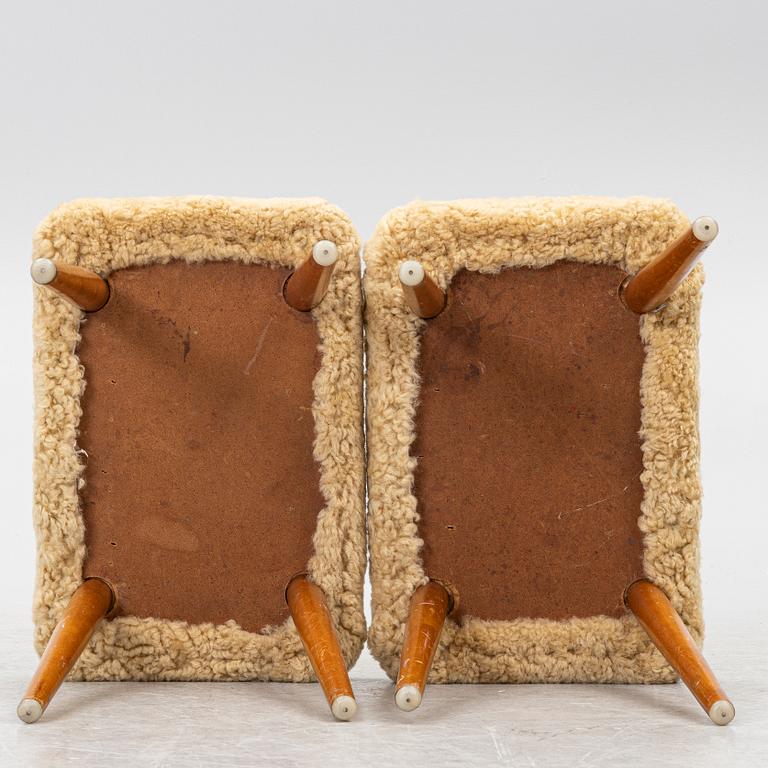 Stools, a pair, second half of the 20th century.