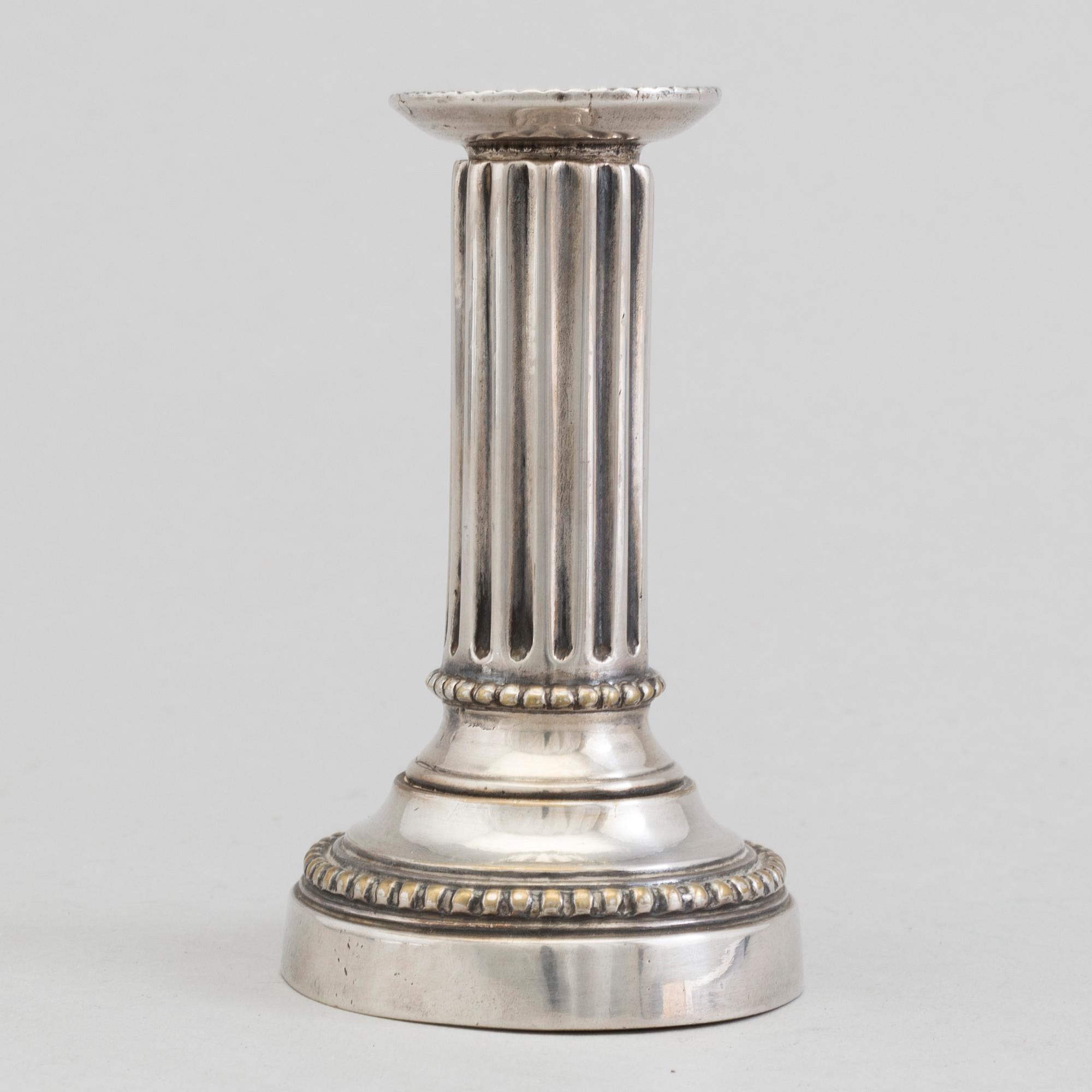 LJUSSTAKE, argent haché, gustaviansk, sent 1700-tal.