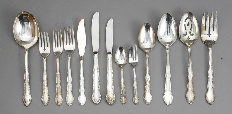 BESTICK, 125 delar, nysilver, Oneida, England, 1900-talets andra hälft.