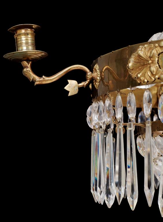 A Swedish Empire 1820/30's seven-light chandelier.