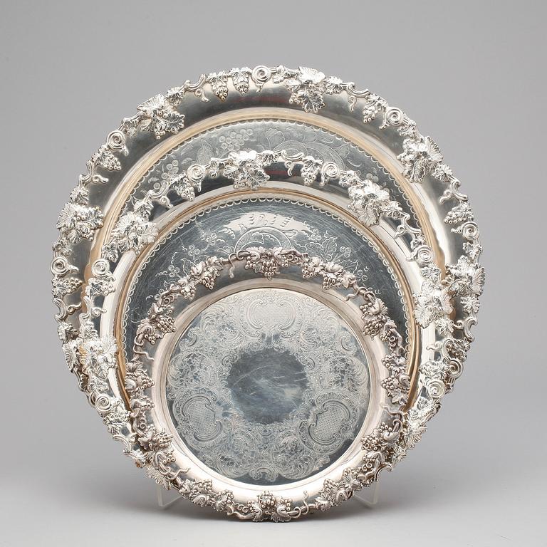 BRICKOR, 3 st, nysilver, England, 1900-tal.