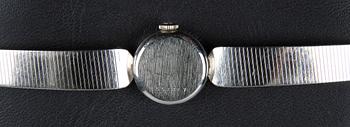 DAMARMBANDSUR, 18 K vitguld samt 10 diamanter, art deco, Certina, Schweiz.