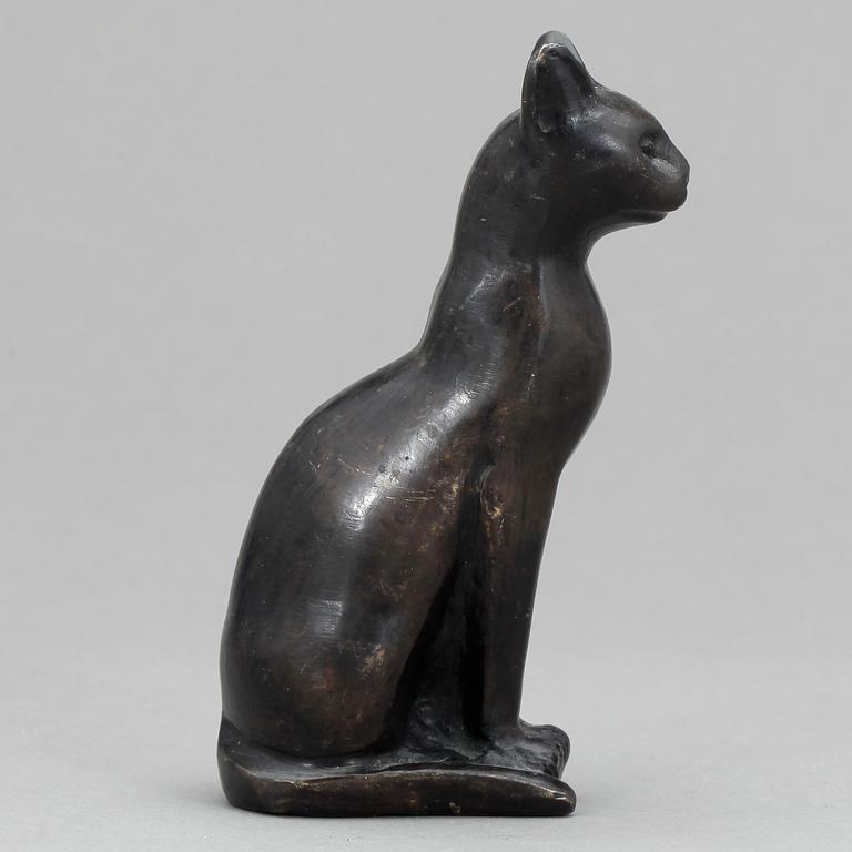 KATTSTATYETT, brons, egyptiserande, 1900-tal.