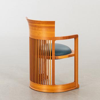 FRANK LLOYD WRIGHT, ARMCHAIR,  model no 606 "Barrel Chair", Cassina 1980-tal.