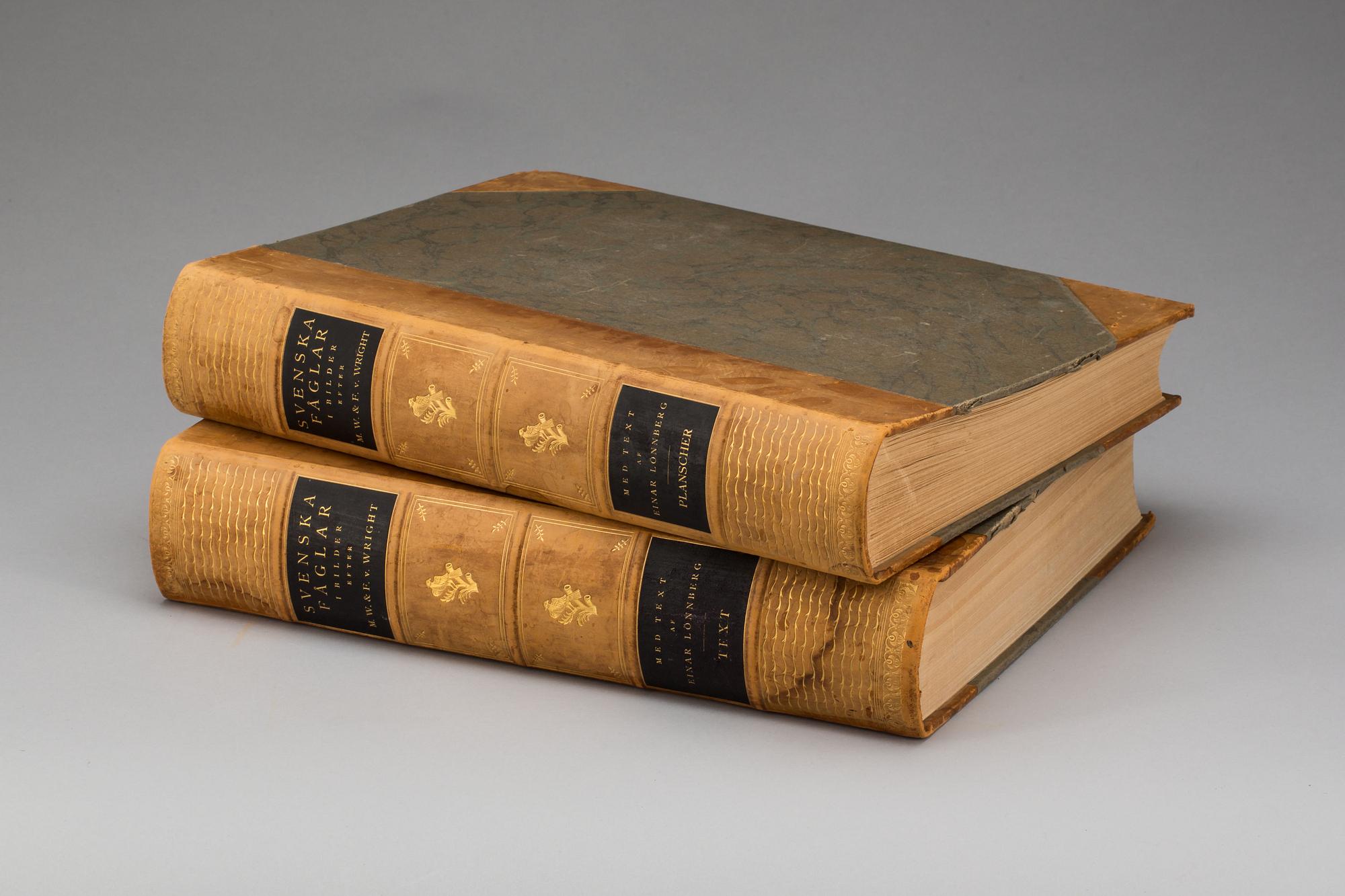 BOKVERK, 2 volymer, "Svenska fåglar", efter M.W. & F von Wright.
